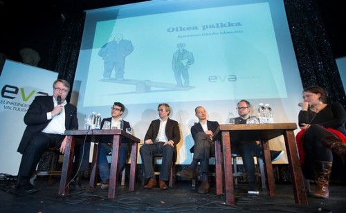 Kuvassa EVA:n tilaisuus. EVA. EVA Pamfletin 